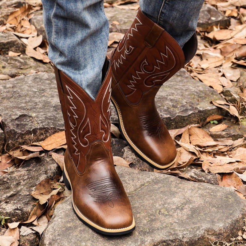 Mens Fashion Zapatos - Botas de Cano Médio Unissex da