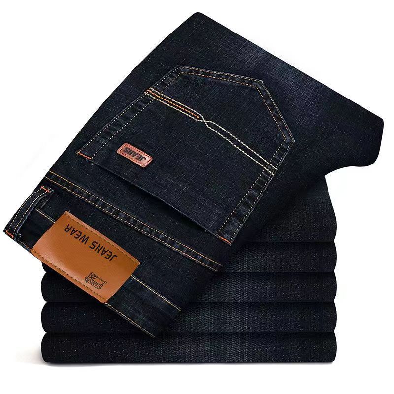Men'S Fashion Nova Jeans - Calça Jeans Masculina Casual Reta Elástica