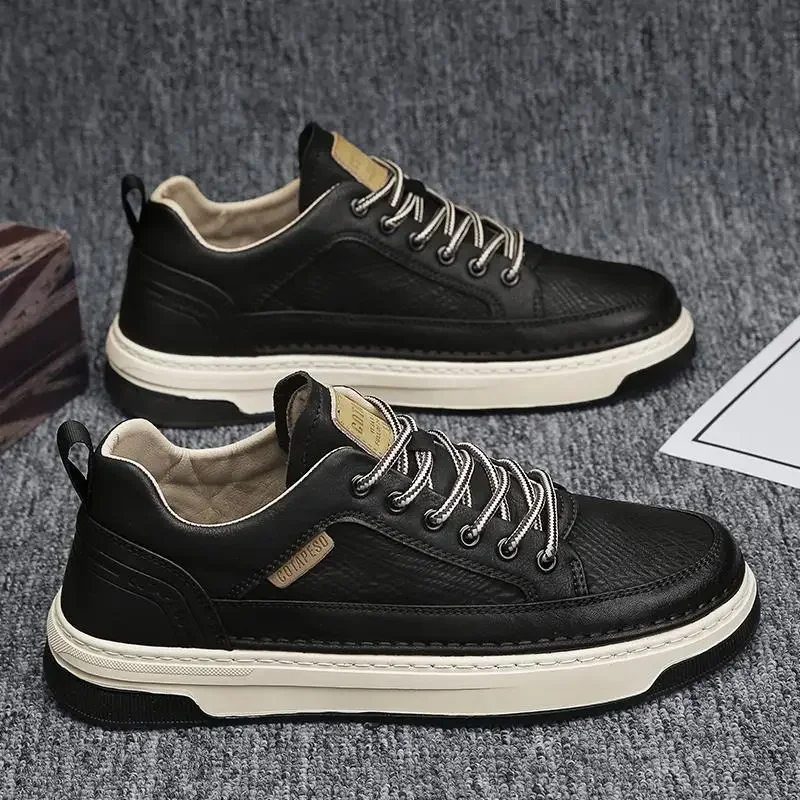 Mens Fashion Zapatos - Moda casual sapatos de couro para