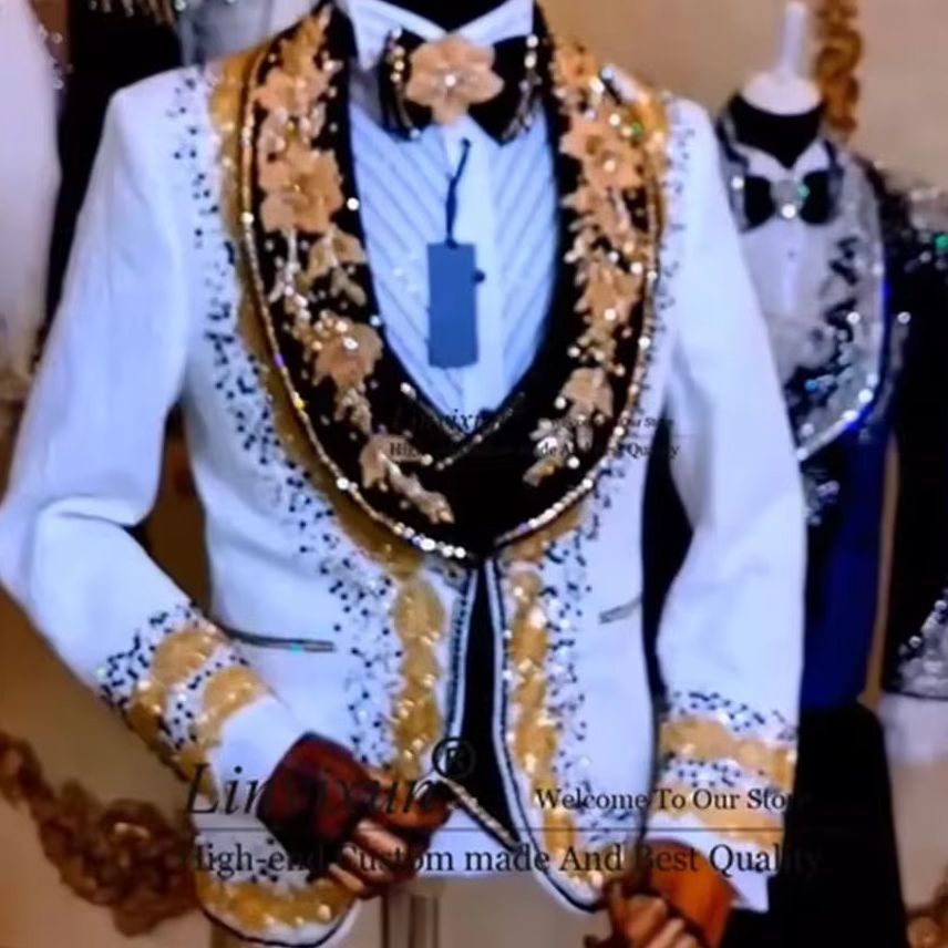 Mens Fashion Trajes - Elegância design diamante ternos masculinos personalizado