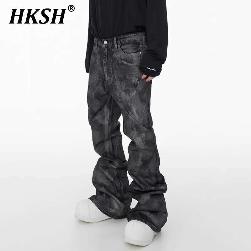 Men'S Fashion Nova Jeans - HKSH-calças jeans de pernas largas masculinas,