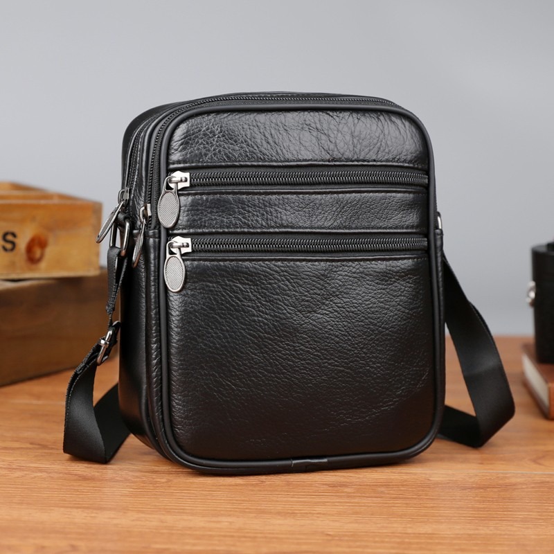 Fashion Harness Men - Bolsa Tiracolo Masculina Casual de Couro