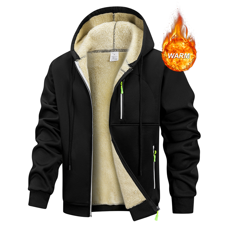 Sherpa Jacket Fleece - Inverno quente sherpa jaqueta forrada de