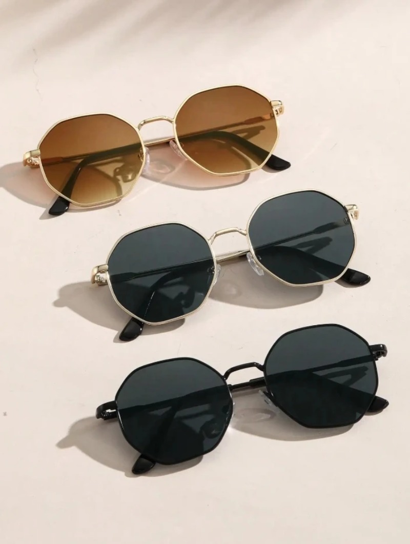 Men'S Fashion Round Glasses - Óculos de sol com armação geométrica