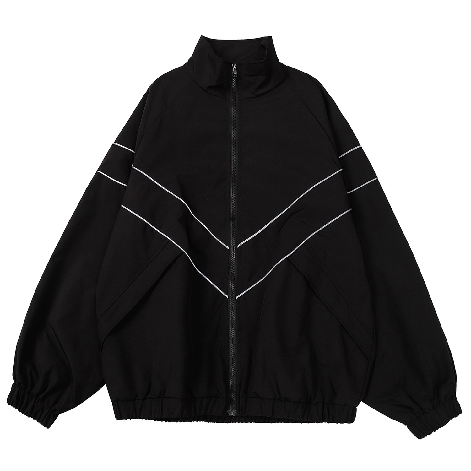 Sherpa Jacket Fleece - Jaqueta listrada reflexiva casaco corta-vento 2024