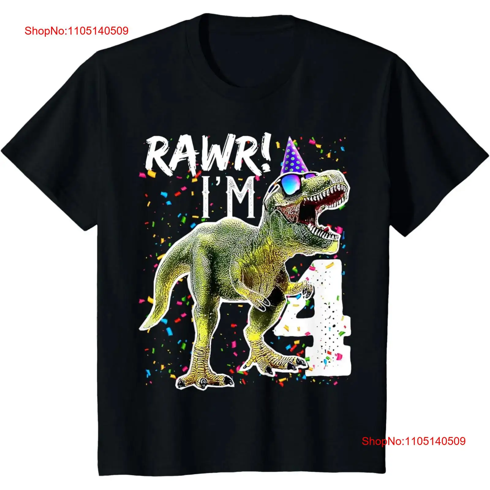 Men Fashion Kids - Crianças rawr estou 4 4th aniversário