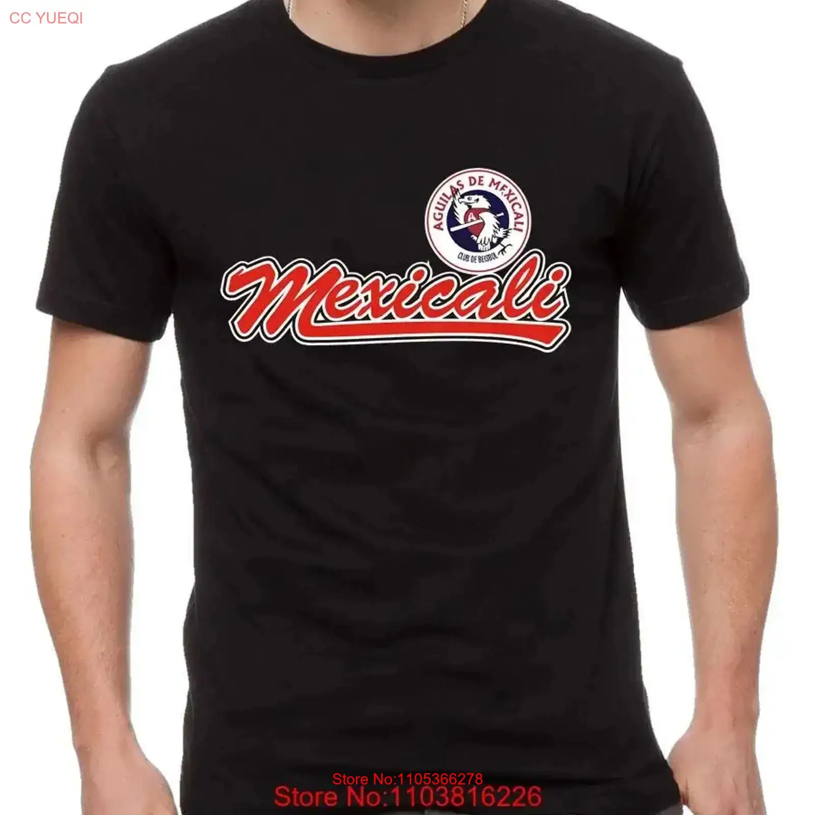 Mens Fashion Mexicali - Camiseta masculina do Clube de Beisebol