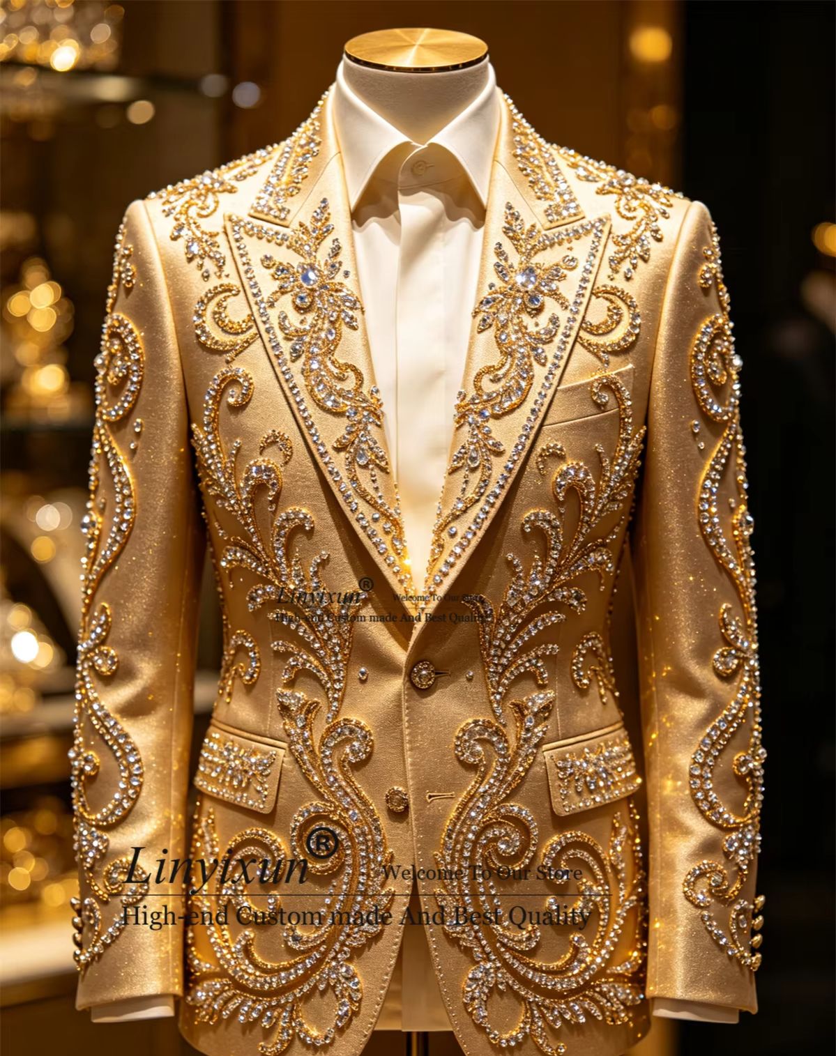 Mens Fashion Trajes - Trajes masculinos de cristal de alta