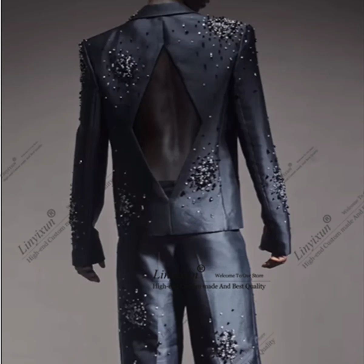 Mens Fashion Trajes - Versão de design brilhante pedras smoking