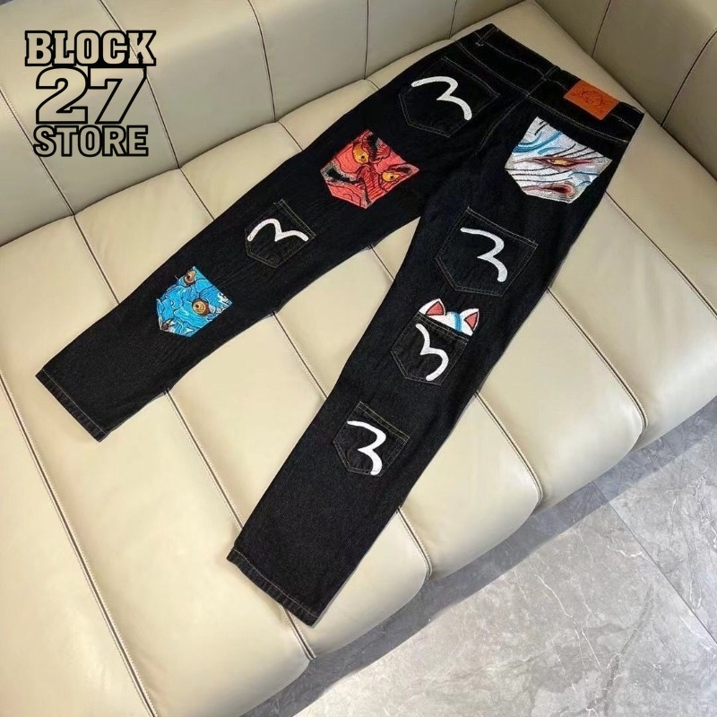 Men'S Fashion Nova Jeans - Calças de brim dos homens harajuku