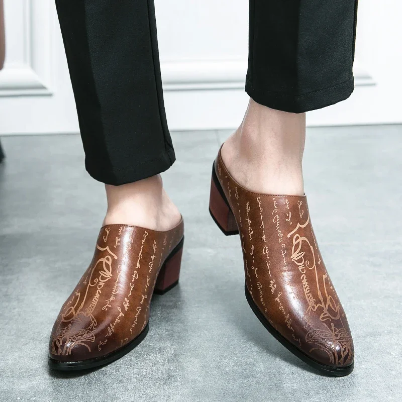 Mens Fashion Zapatos - 4cm saltos masculinos mocassins sapatos casuais