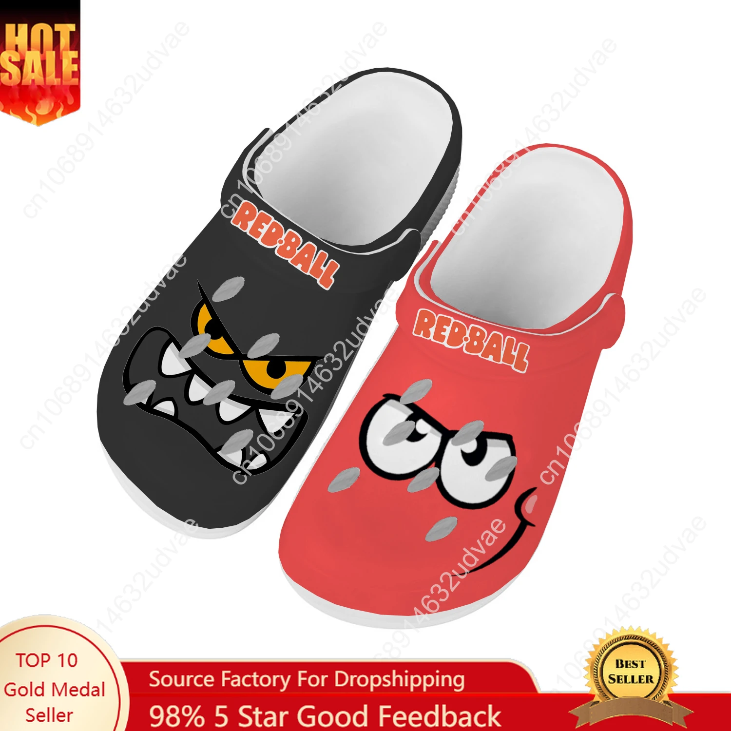 Mens Fashion Sandals - Bola vermelha sapatos de água das