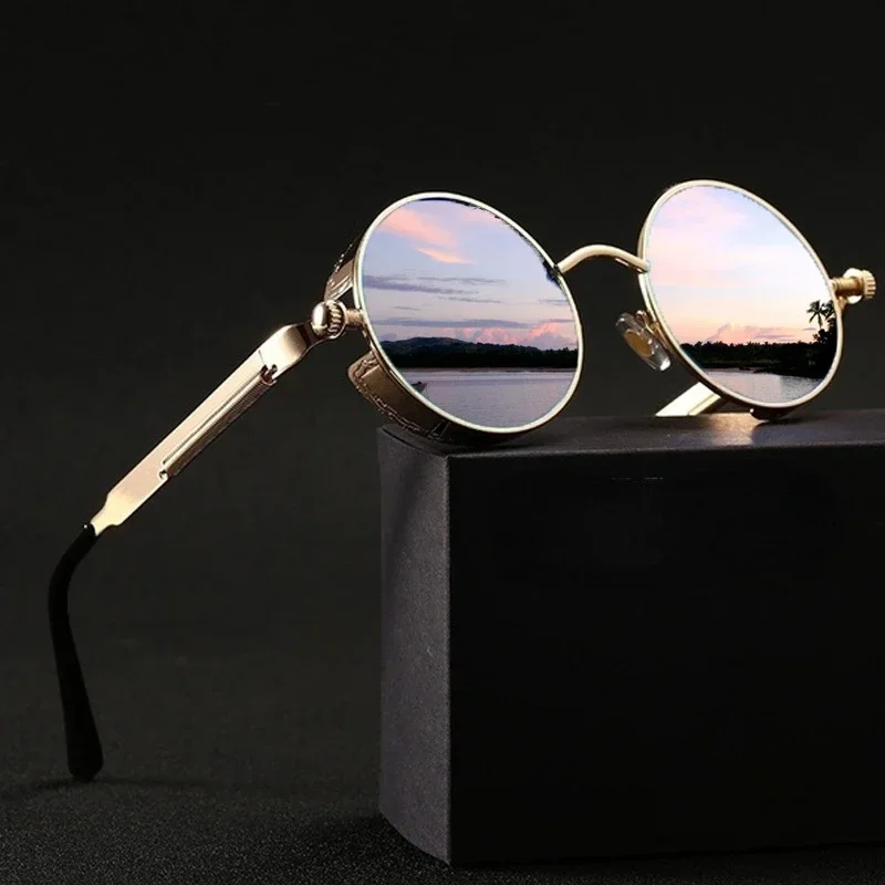 Men'S Fashion Round Glasses - Óculos de Sol Clássicos de Moda