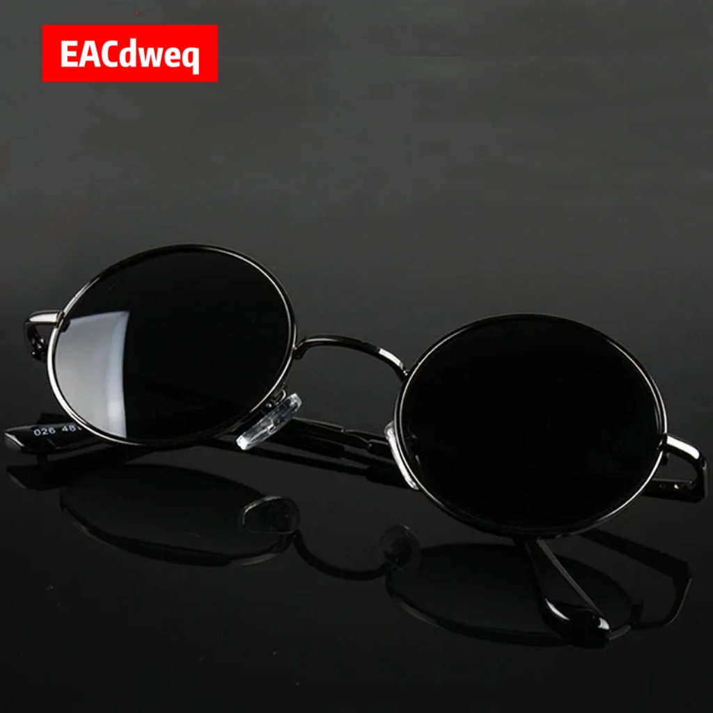 Men'S Fashion Round Glasses - Óculos de Sol Redondos Retrô Vintage
