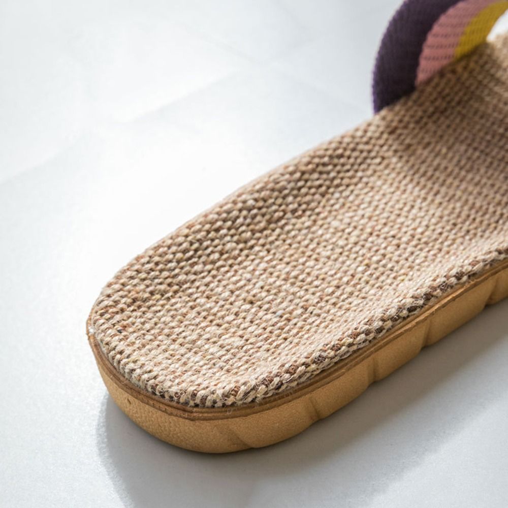 Mens Fashion Sandals - Chinelos de Linho Estilo Étnico, Sandálias
