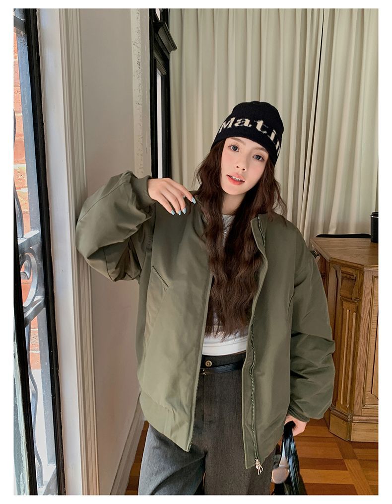 Jaquetas bomber puffer feminin - Sherpa Jacket Fleece avaliação e preço