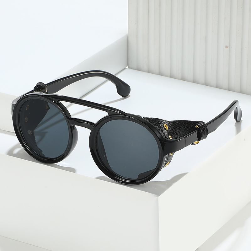 Óculos de Sol Retrô Anti-UV pa - Men'S Fashion Round Glasses avaliação e preço