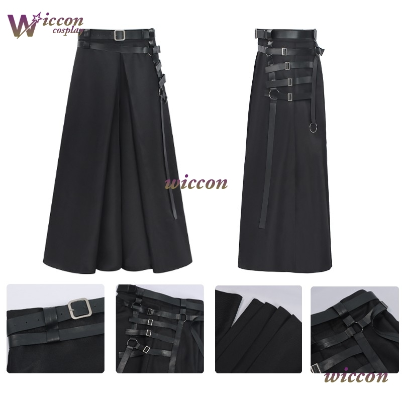 Calça Plissada Gótica Preta co - Belt Mens Fashion avaliação e preço