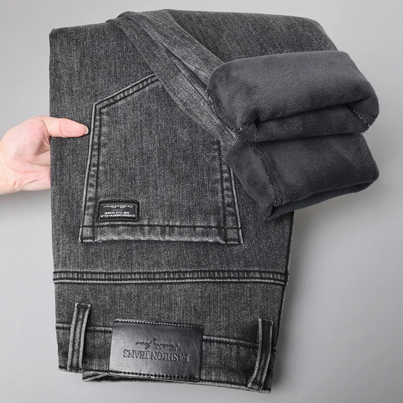 Inverno quente jeans masculino - Men'S Fashion Nova Jeans avaliação e preço