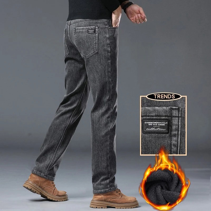 Inverno quente jeans masculino - Men'S Fashion Nova Jeans avaliação e preço