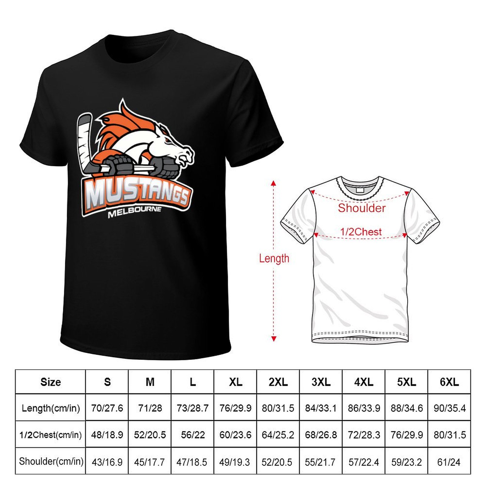 Camiseta Melbourne Mustangs co - Mens Fashion Melbourne avaliação e preço