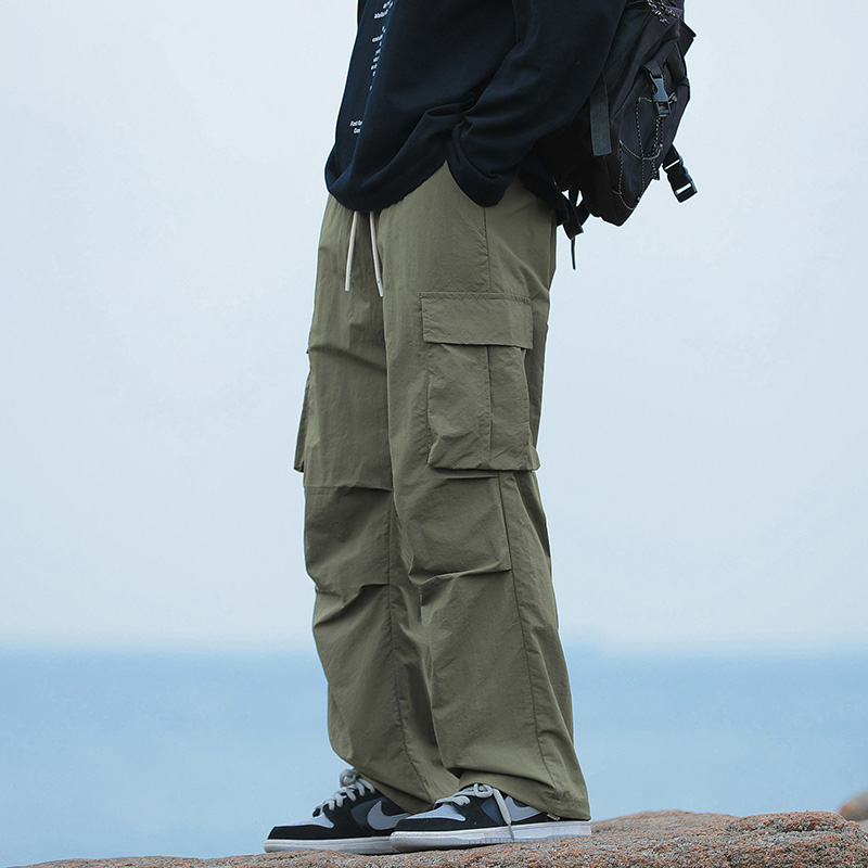 Calças Cargo Masculinas Soltas - Men Fashion Korean Style avaliação e preço