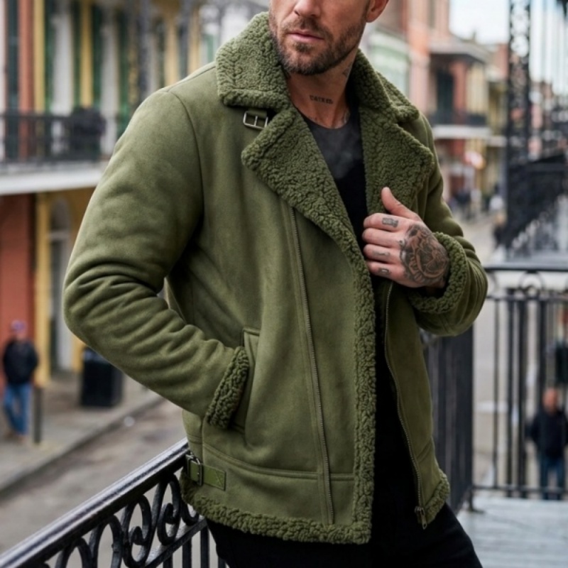 Jaqueta masculina de inverno p - Sherpa Jacket Fleece avaliação e preço