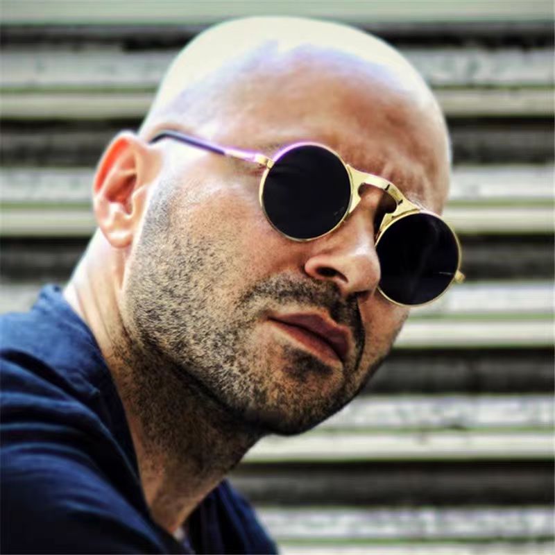 Óculos de Sol Redondos Retro S - Men'S Fashion Round Glasses avaliação e preço