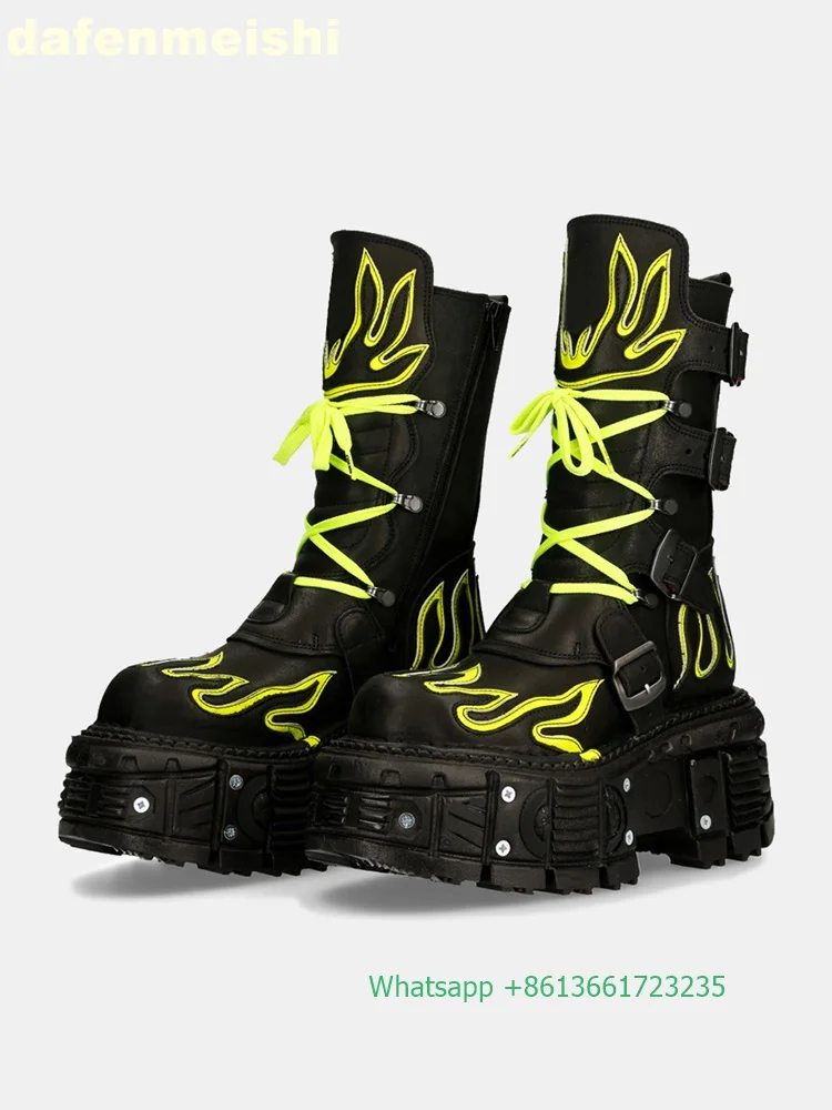 Botas de Motocicleta Estilo Pu - Belt Mens Fashion avaliação e preço