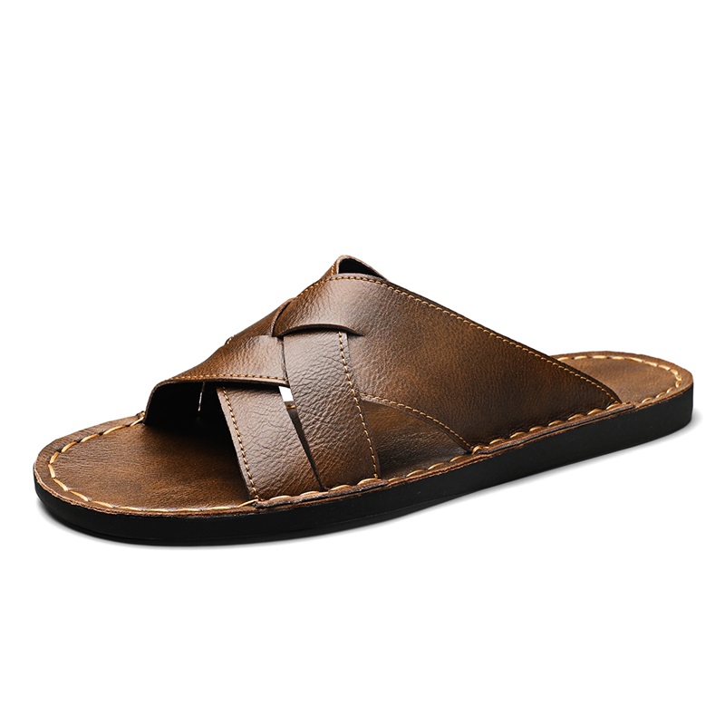 Chinelos masculinos de couro g - Mens Fashion Zapatos avaliação e preço