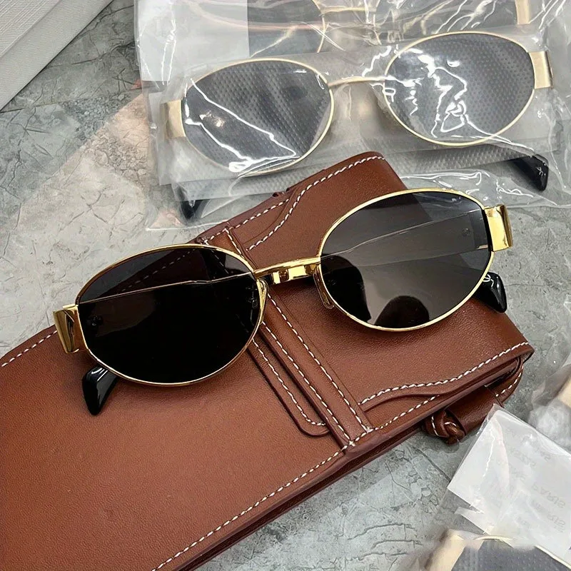 Óculos de Sol Ovais Modernos p - Men'S Fashion Round Glasses avaliação e preço