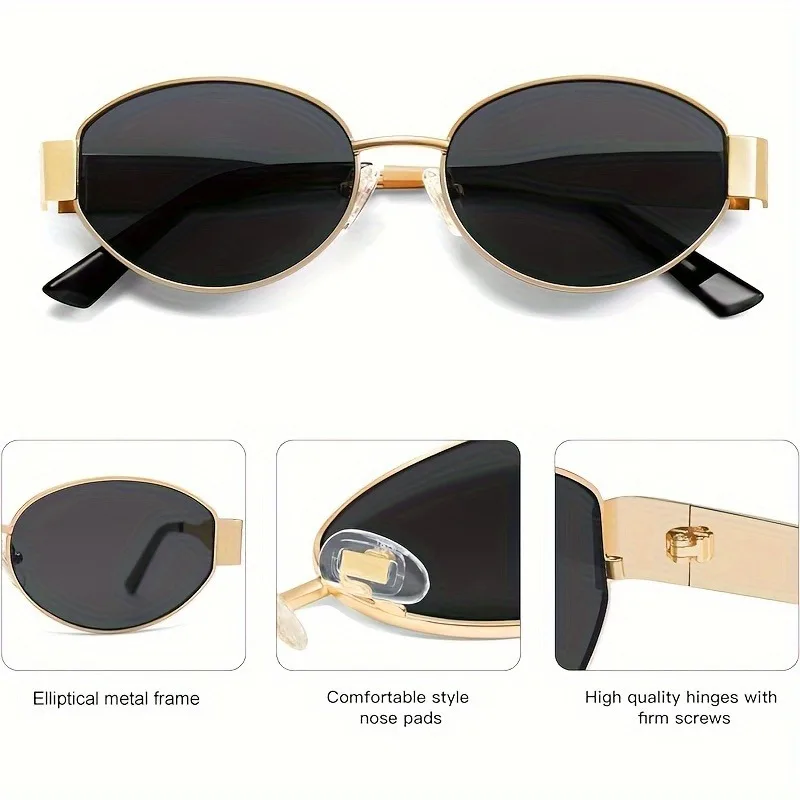 Óculos de Sol Ovais Modernos p - Men'S Fashion Round Glasses avaliação e preço