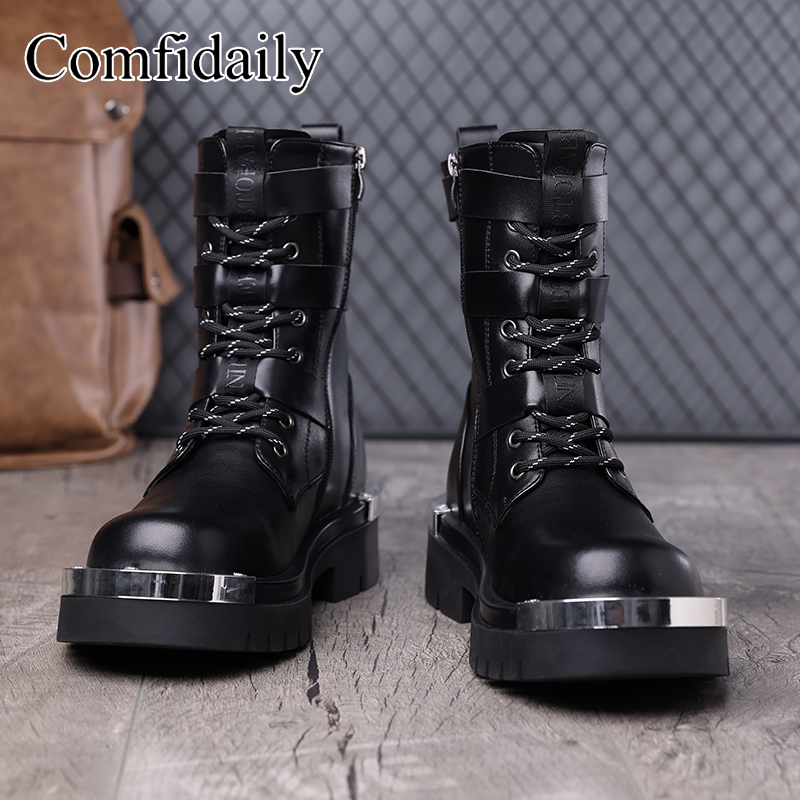 Botas altas de sola grossa de  - Belt Mens Fashion avaliação e preço
