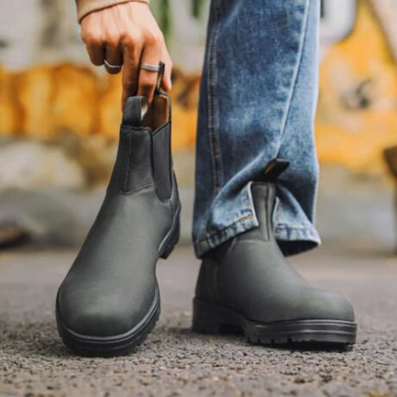 Botas Unissex de Couro Retrô A - Mens Fashion Zapatos avaliação e preço