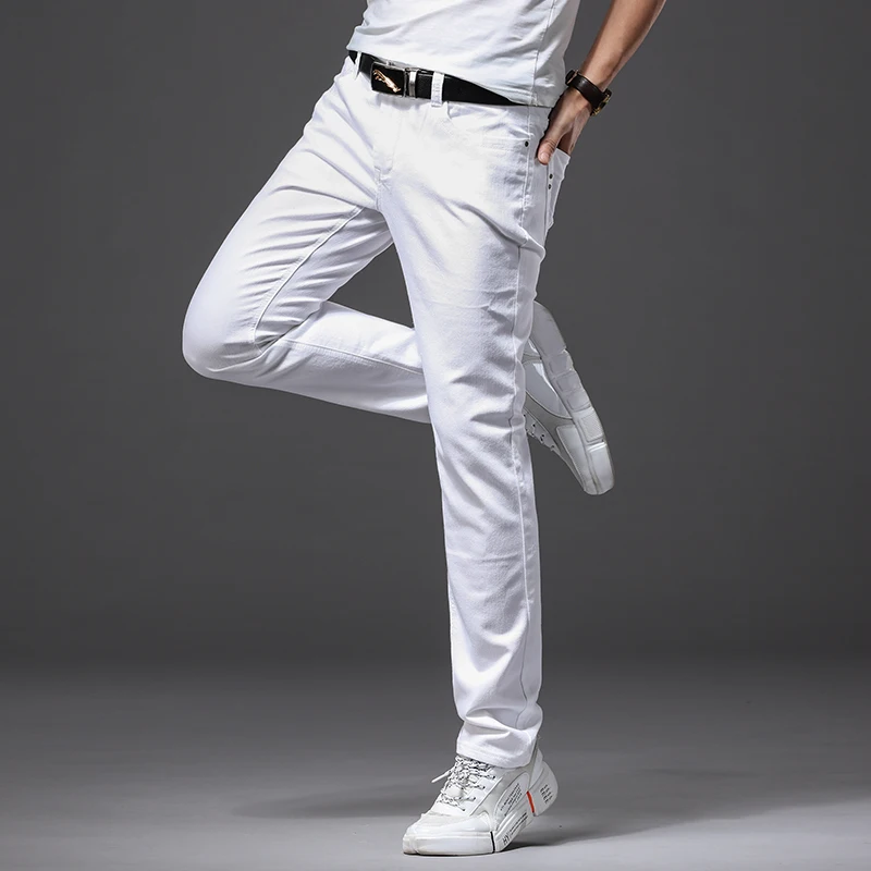 Homens magro branco jeans nova - Men'S Fashion Nova Jeans avaliação e preço