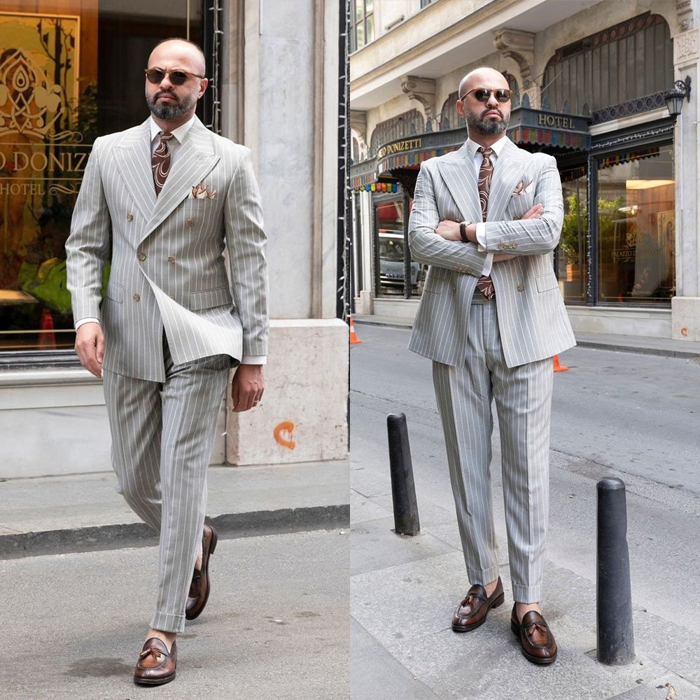 Moda masculina terno 2 peças b - Mens Fashion Trajes avaliação e preço