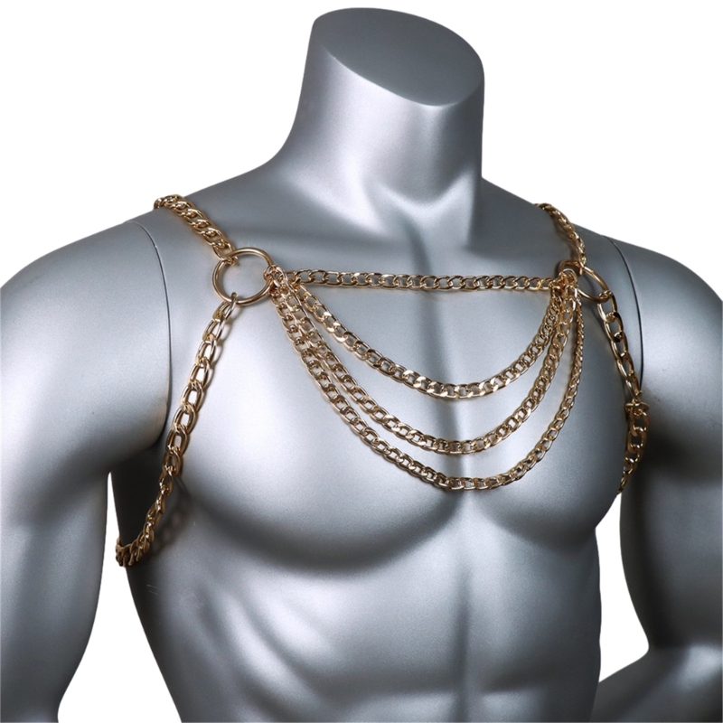 Masculino sexy metal corpo pei - Fashion Harness Men avaliação e preço