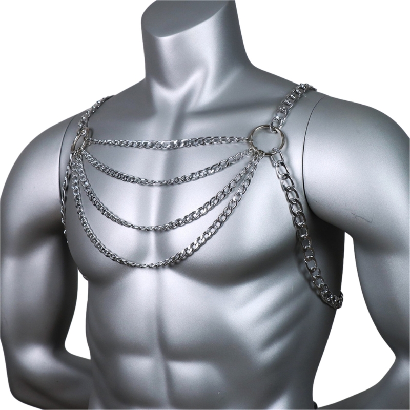Masculino sexy metal corpo pei - Fashion Harness Men avaliação e preço