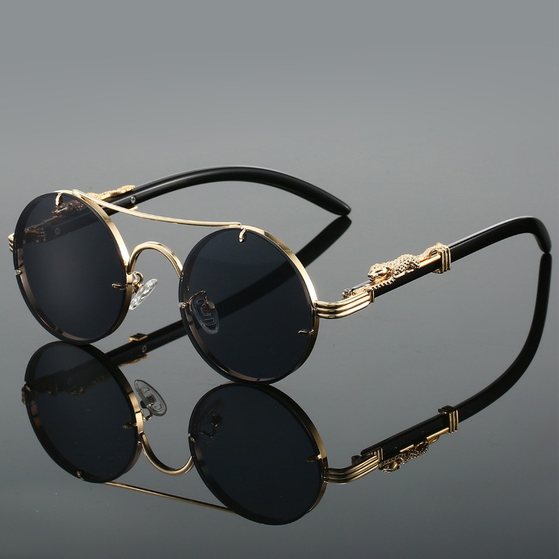 Óculos de Sol Redondos Popular - Men'S Fashion Round Glasses avaliação e preço