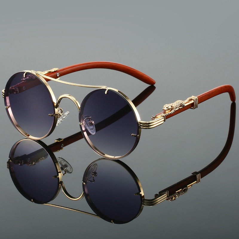 Óculos de Sol Redondos Popular - Men'S Fashion Round Glasses avaliação e preço