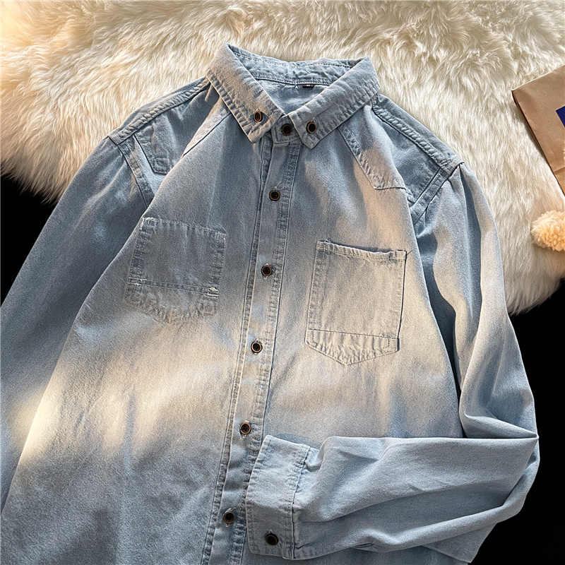 Estilo coreano denim camisas f - Men Fashion Korean Style avaliação e preço