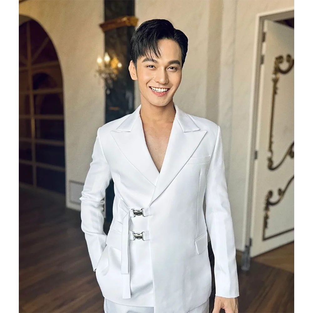 Chique branco de alta qualidad - Mens Fashion Trajes avaliação e preço