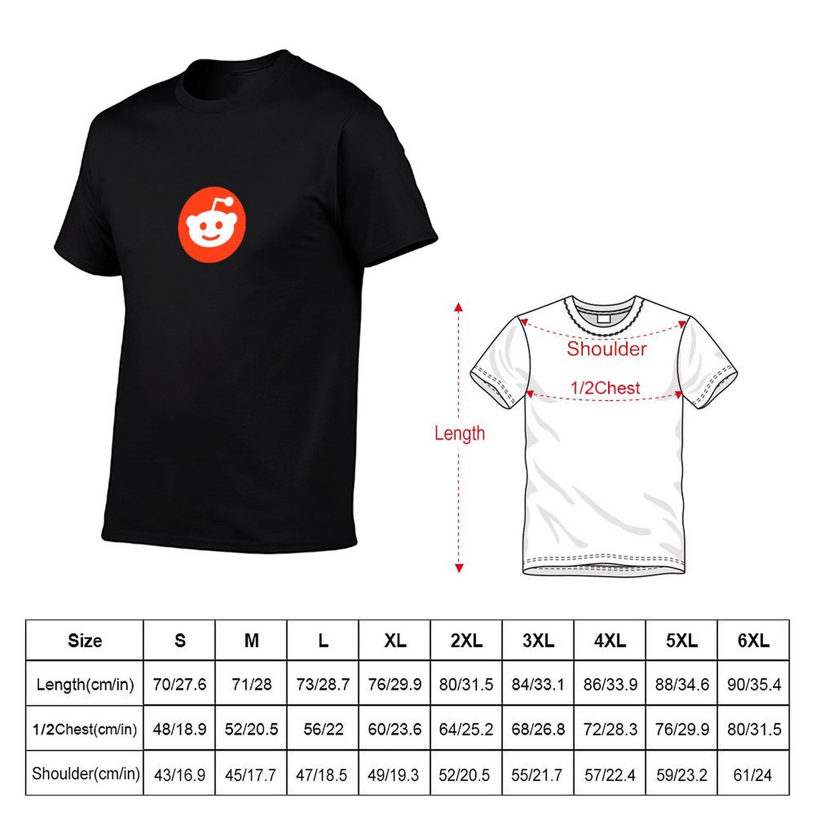 Camiseta com logotipo do Reddi - Men'S Fashion Reddit avaliação e preço