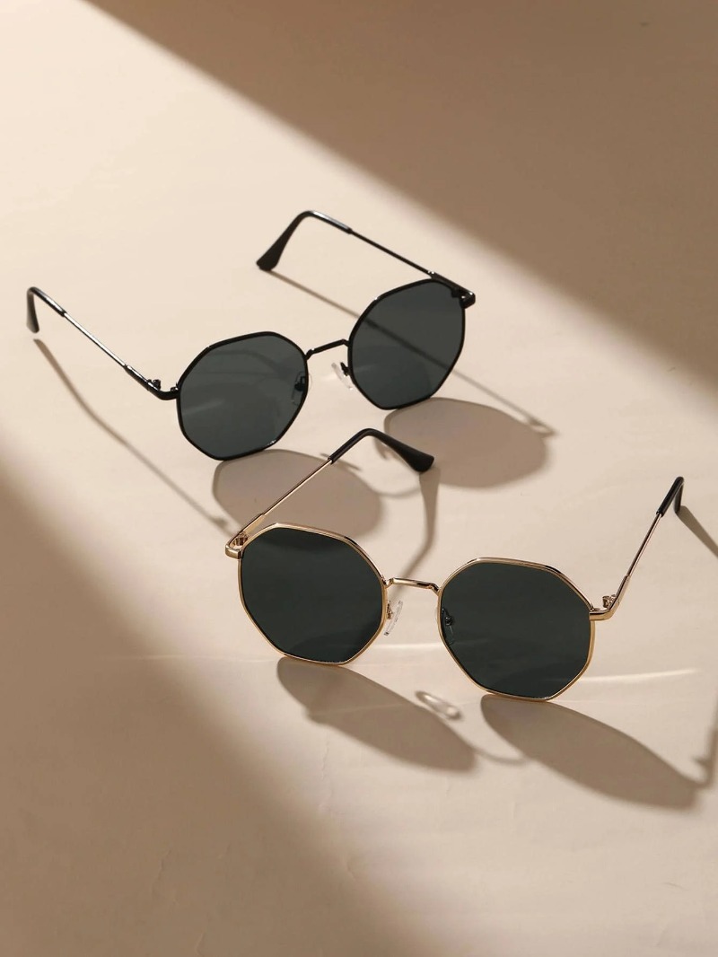 Óculos de sol com armação geom - Men'S Fashion Round Glasses avaliação e preço