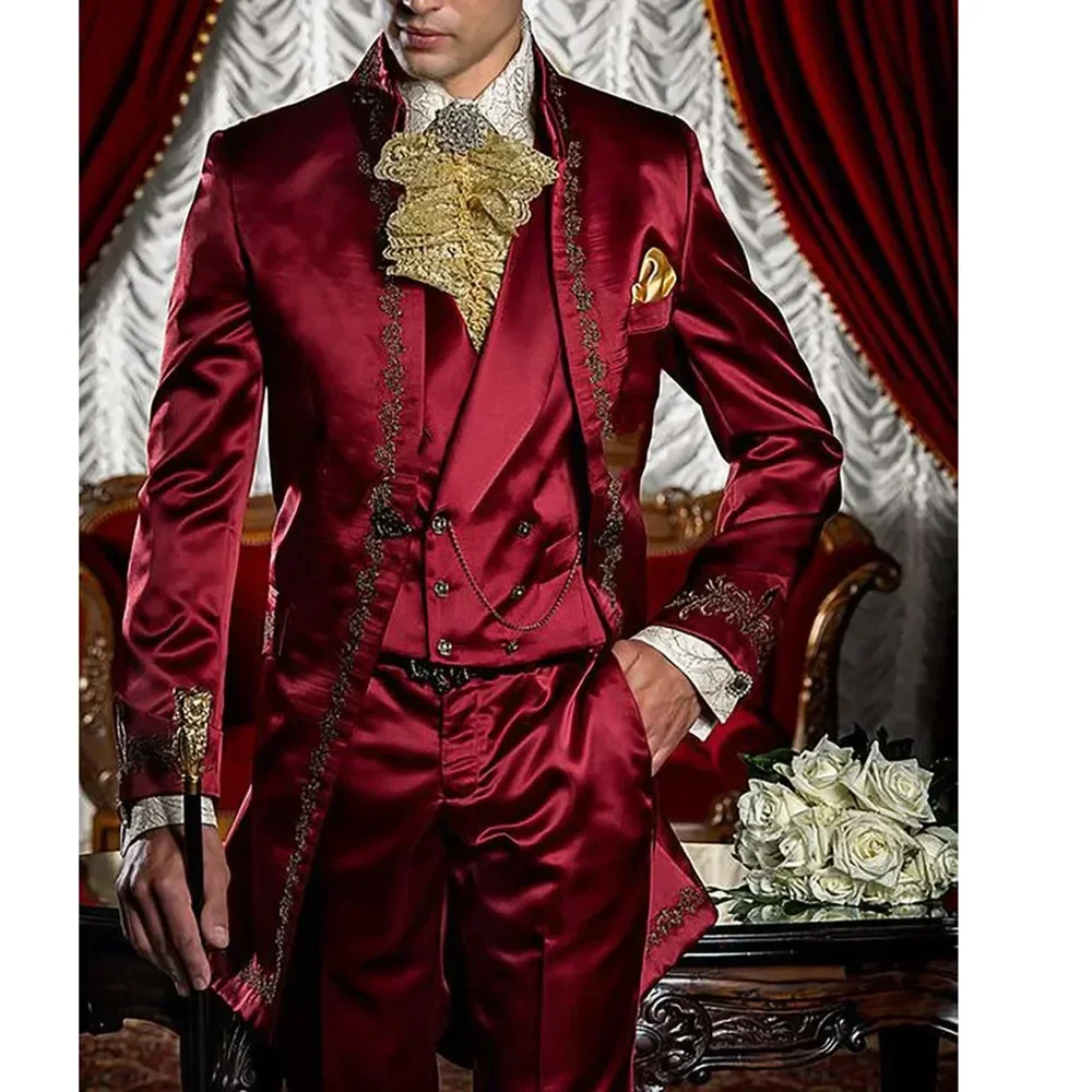Terno de casamento bordado par - Mens Fashion Trajes avaliação e preço