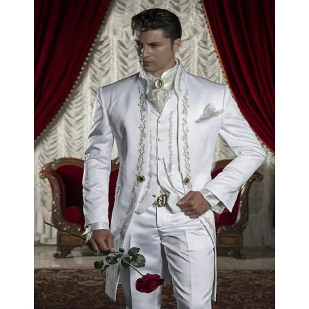 Terno de casamento bordado par - Mens Fashion Trajes avaliação e preço