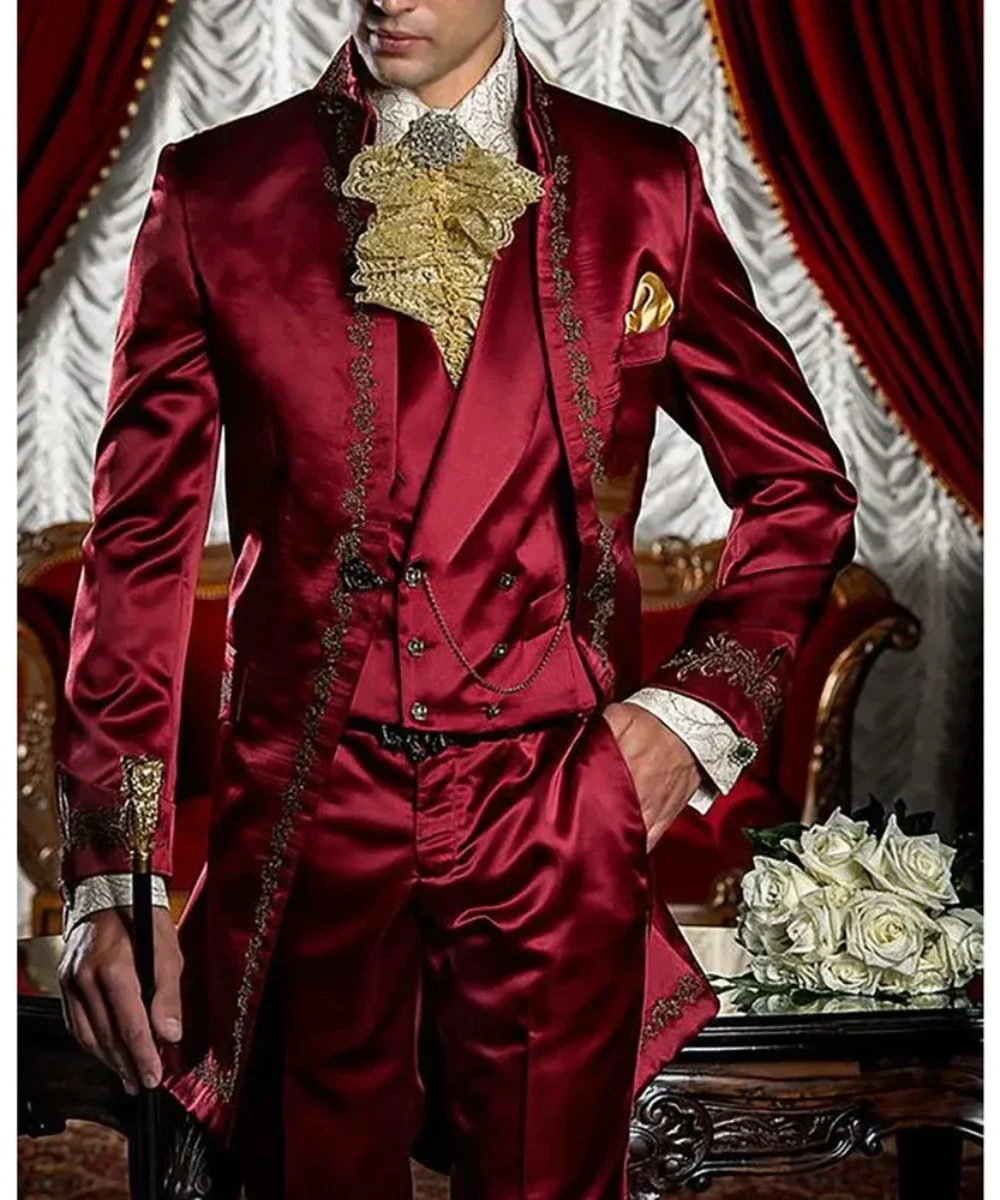 Terno de casamento bordado par - Mens Fashion Trajes avaliação e preço