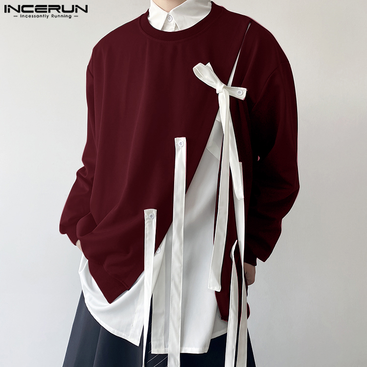 Incerun topos 2024 estilo core - Men Fashion Korean Style avaliação e preço