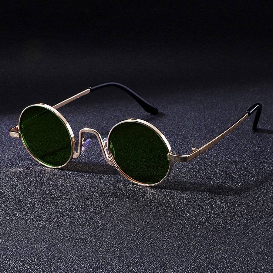 Óculos de Sol Vintage Designer - Men'S Fashion Round Glasses avaliação e preço