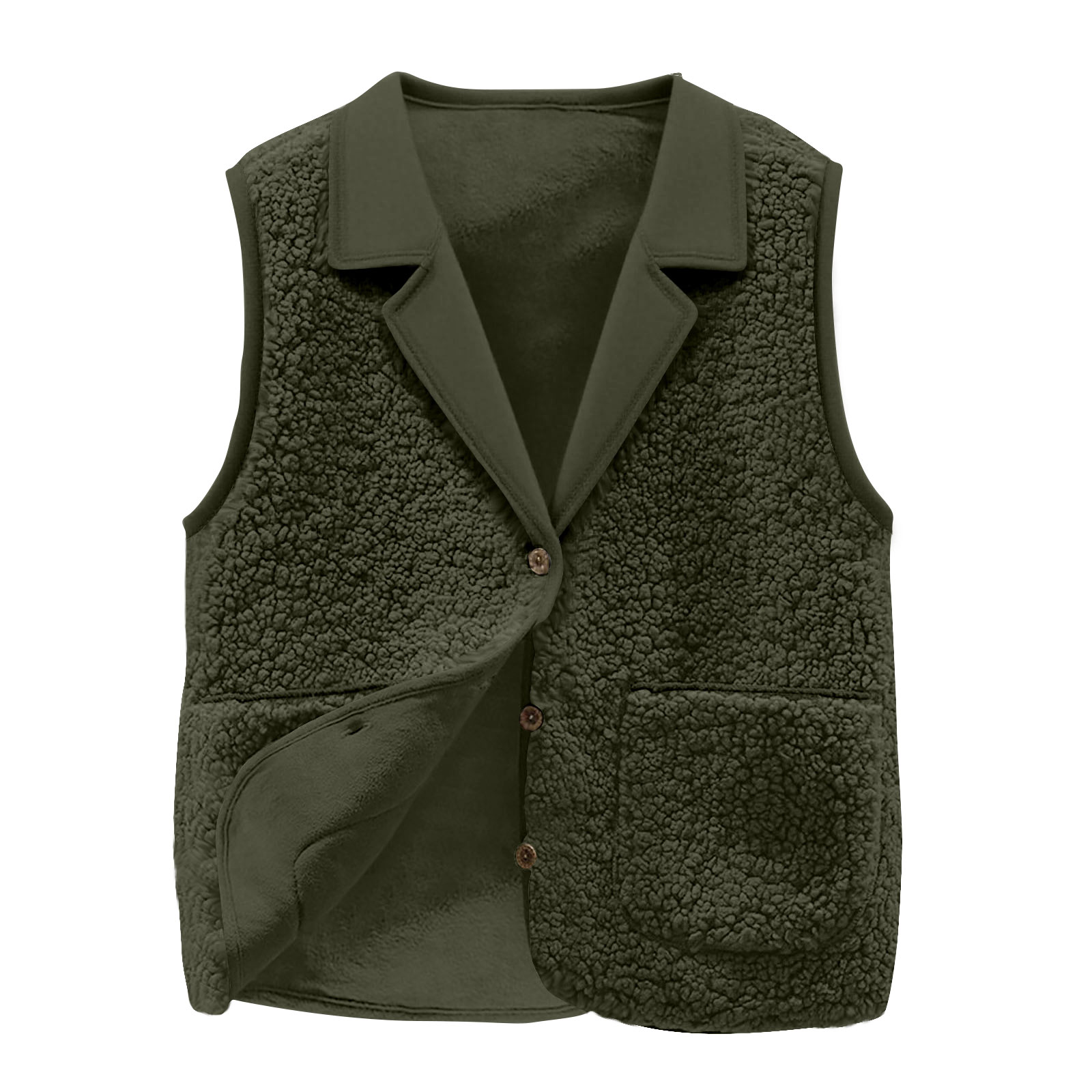 Colete feminino de lã sherpa,  - Sherpa Jacket Fleece avaliação e preço